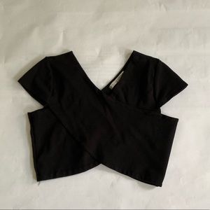 Rolla Costa Black Crop Top Sz M EUC